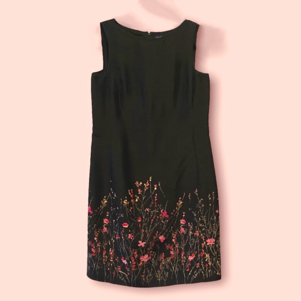 Silk Floral Sheath Dress